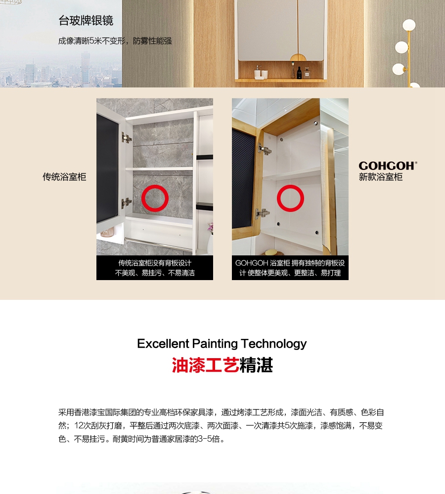 gohgoh浴室柜，現代簡約浴室柜